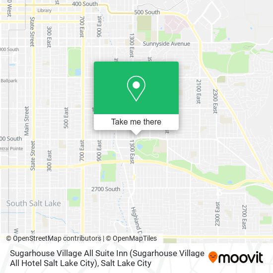 Mapa de Sugarhouse Village All Suite Inn (Sugarhouse Village All Hotel Salt Lake City)