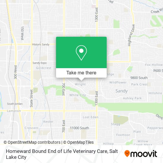 Homeward Bound End of Life Veterinary Care map