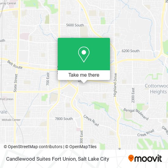 Candlewood Suites Fort Union map