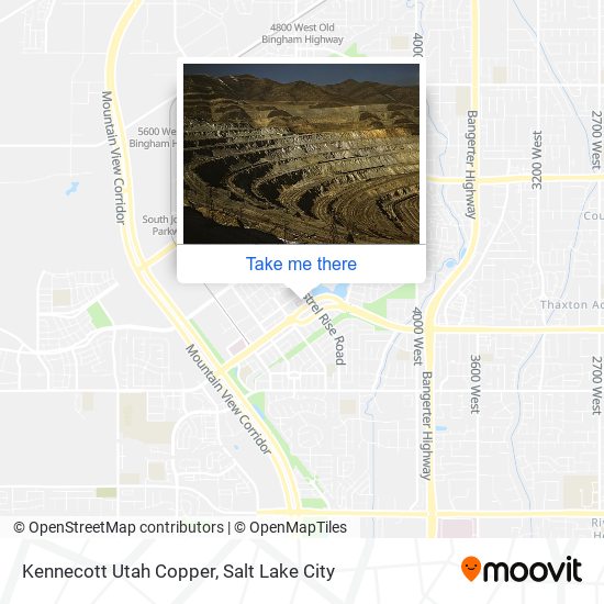 Mapa de Kennecott Utah Copper