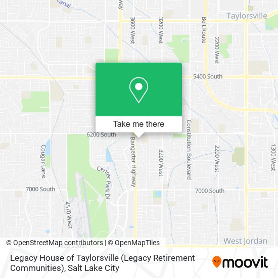 Legacy House of Taylorsville (Legacy Retirement Communities) map