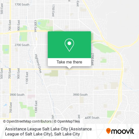 Assistance League Salt Lake City map