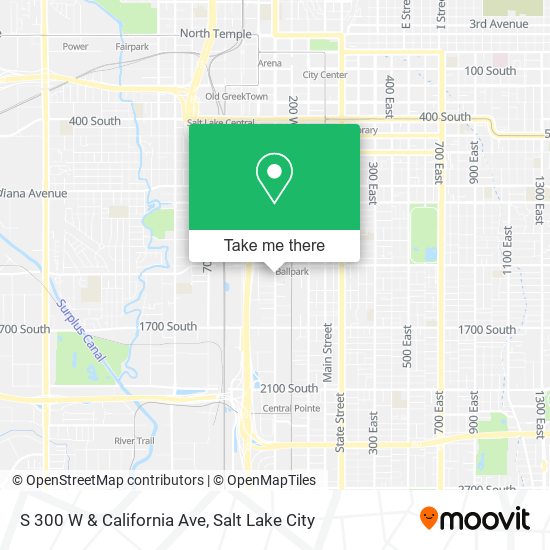 S 300 W & California Ave map