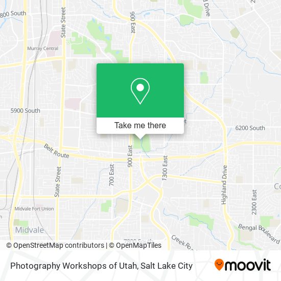 Photography Workshops of Utah map