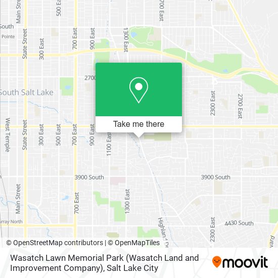 Mapa de Wasatch Lawn Memorial Park (Wasatch Land and Improvement Company)