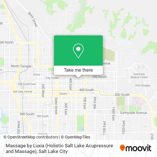 Mapa de Massage by Luxia (Holistic Salt Lake Acupressure and Massage)