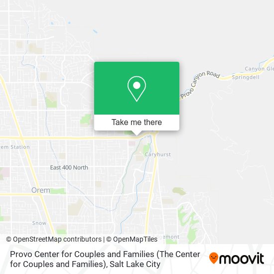 Provo Center for Couples and Families map