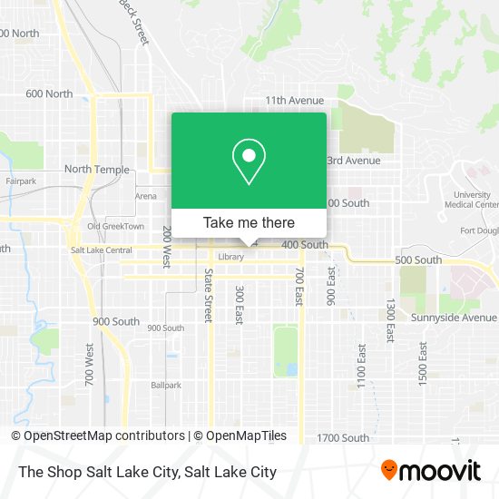 The Shop Salt Lake City map