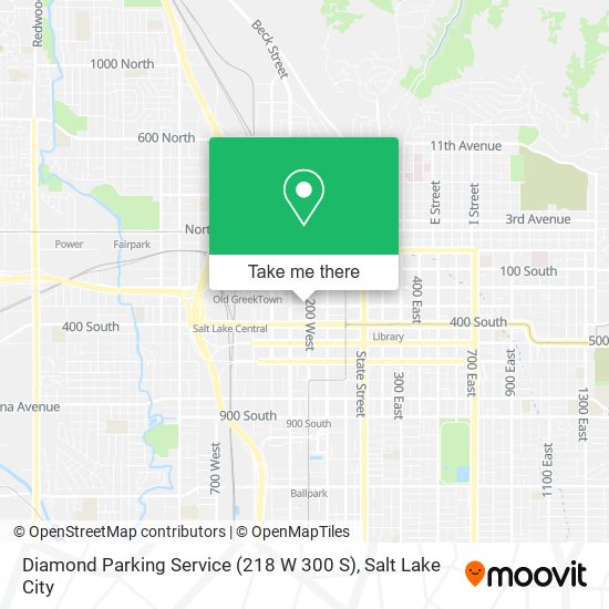 Mapa de Diamond Parking Service (218 W 300 S)