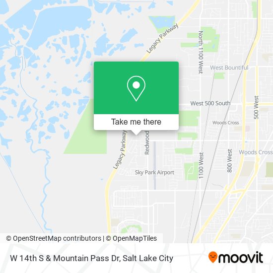 W 14th S & Mountain Pass Dr map