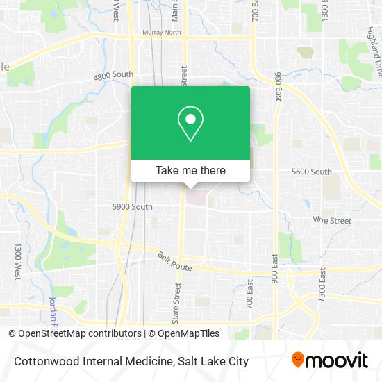 Mapa de Cottonwood Internal Medicine