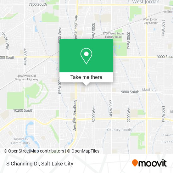 S Channing Dr map