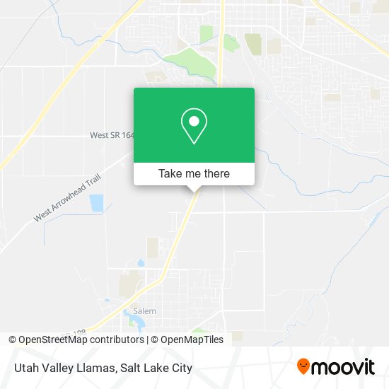 Mapa de Utah Valley Llamas