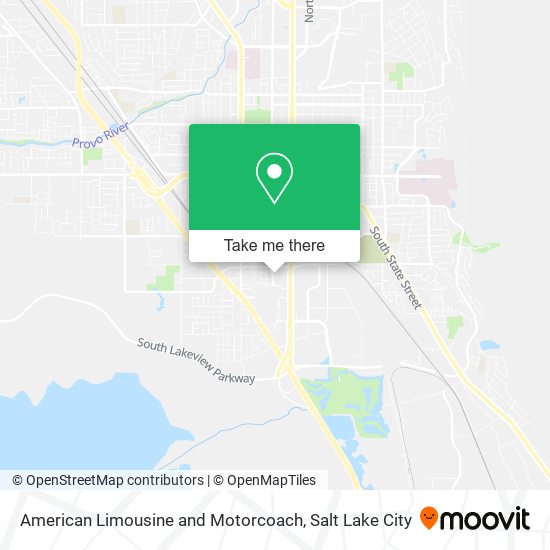 American Limousine and Motorcoach map