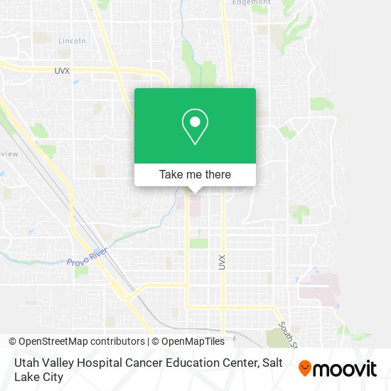 Utah Valley Hospital Cancer Education Center map