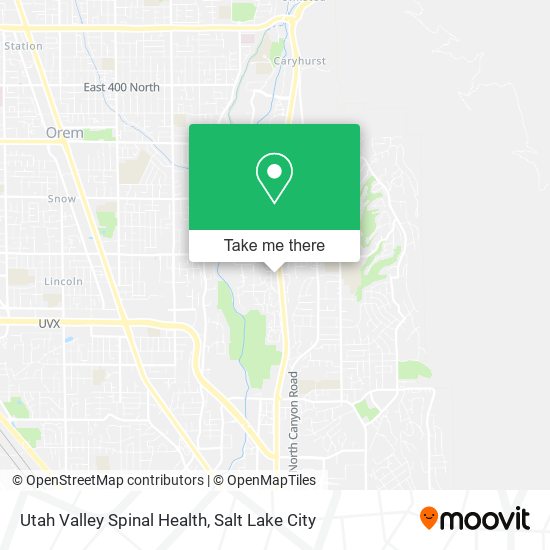 Mapa de Utah Valley Spinal Health