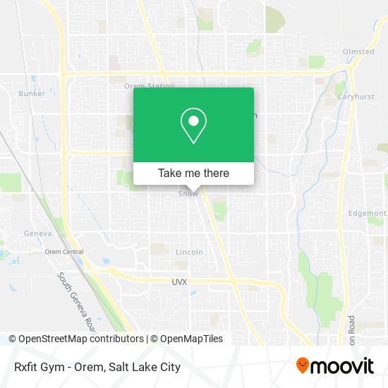 Rxfit Gym - Orem map