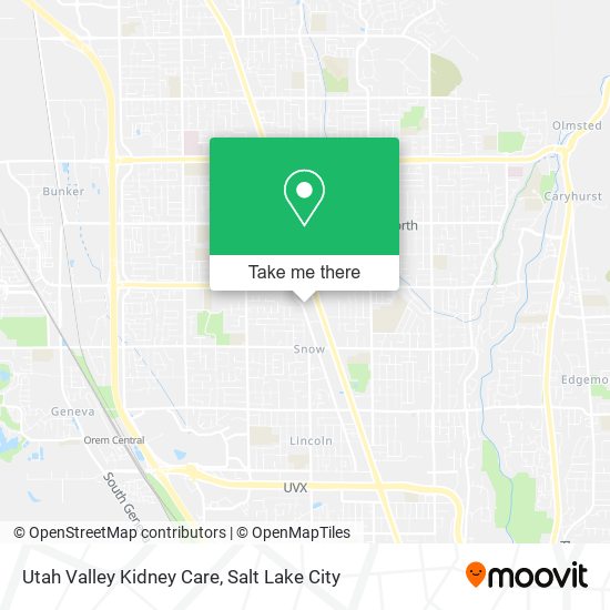 Mapa de Utah Valley Kidney Care