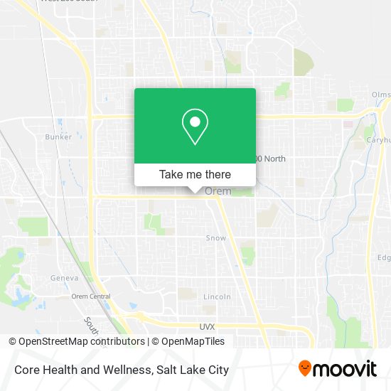 Core Health and Wellness map