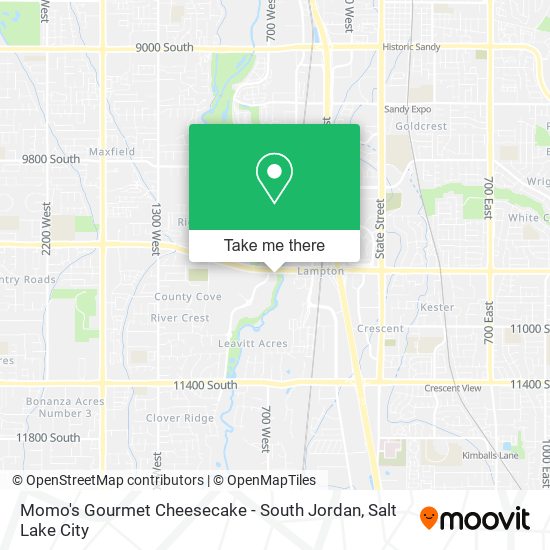 Mapa de Momo's Gourmet Cheesecake - South Jordan