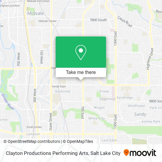 Clayton Productions Performing Arts map