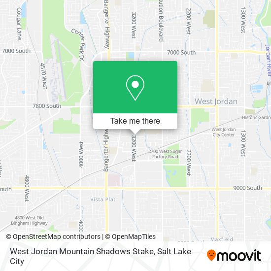 West Jordan Mountain Shadows Stake map