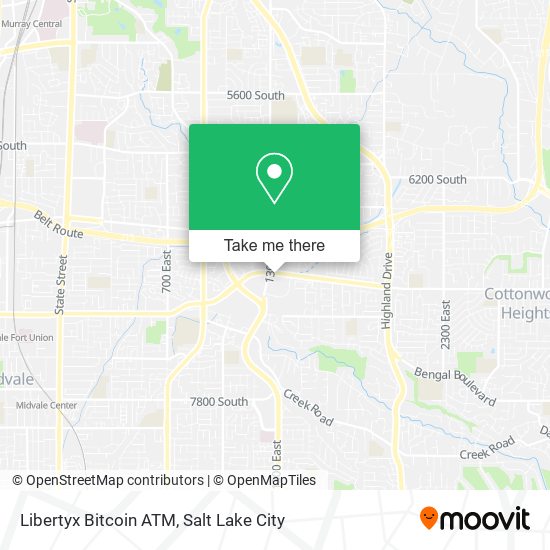 Mapa de Libertyx Bitcoin ATM