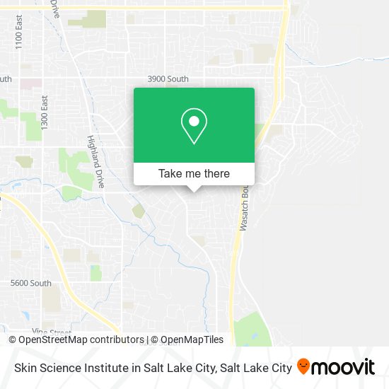 Skin Science Institute in Salt Lake City map