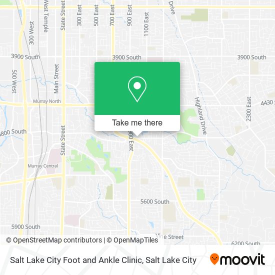 Salt Lake City Foot and Ankle Clinic map