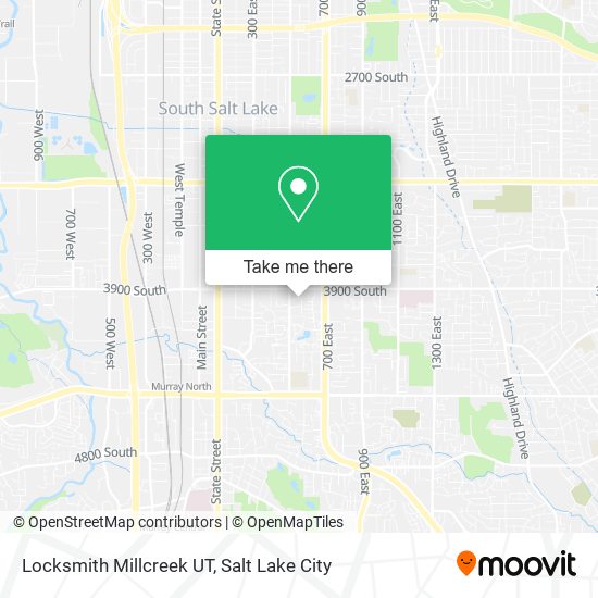 Locksmith Millcreek UT map