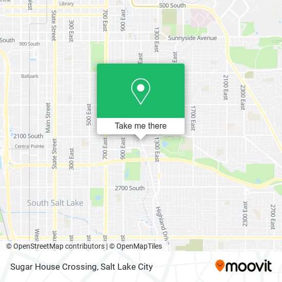 Sugar House Crossing map