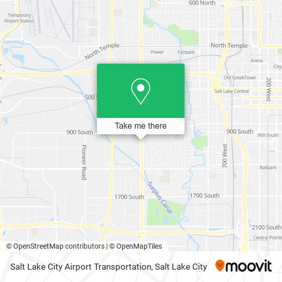 Mapa de Salt Lake City Airport Transportation