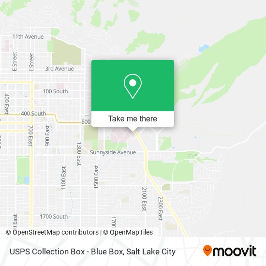 Mapa de USPS Collection Box - Blue Box