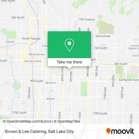 Brown & Lee Catering map