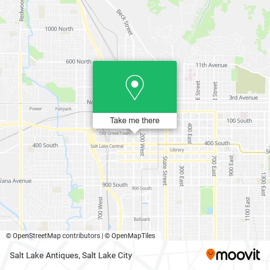 Salt Lake Antiques map