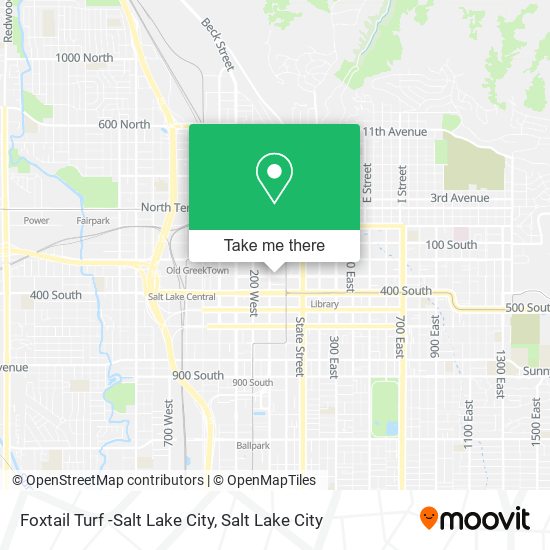 Mapa de Foxtail Turf -Salt Lake City