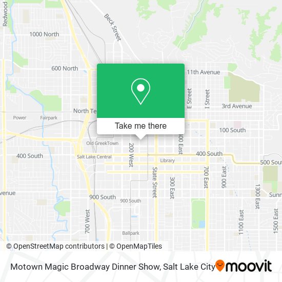 Mapa de Motown Magic Broadway Dinner Show