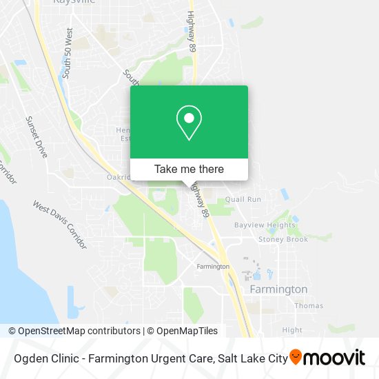 Mapa de Ogden Clinic - Farmington Urgent Care