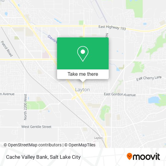 Mapa de Cache Valley Bank