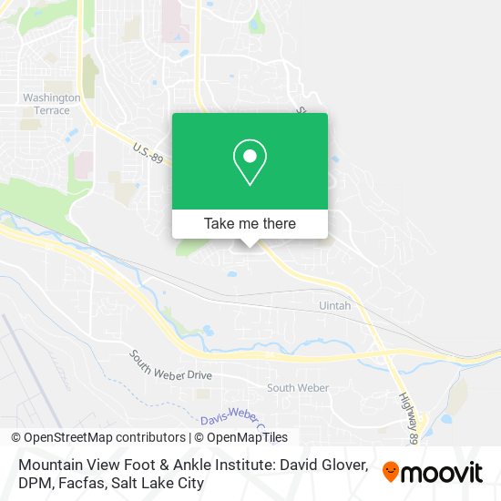 Mapa de Mountain View Foot & Ankle Institute: David Glover, DPM, Facfas