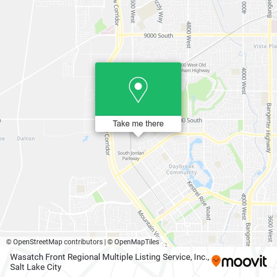 Mapa de Wasatch Front Regional Multiple Listing Service, Inc.
