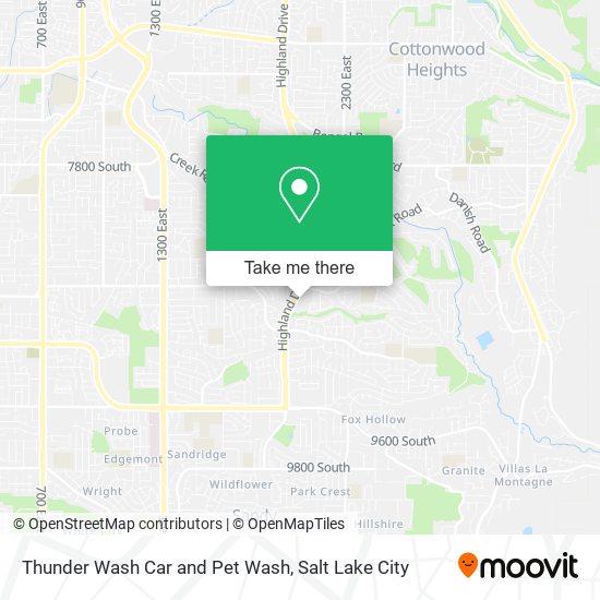 Thunder Wash Car and Pet Wash map