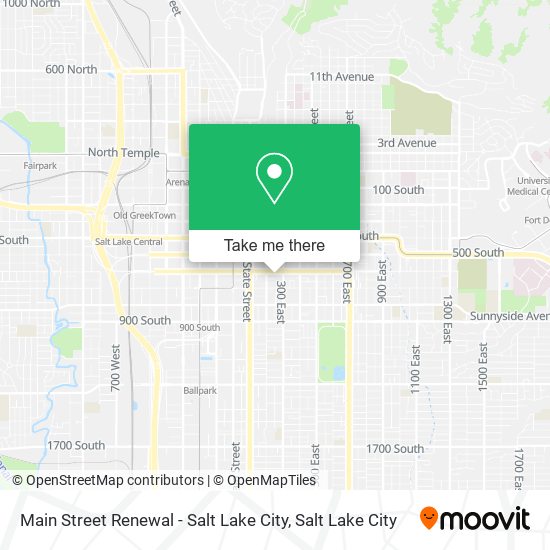 Mapa de Main Street Renewal - Salt Lake City