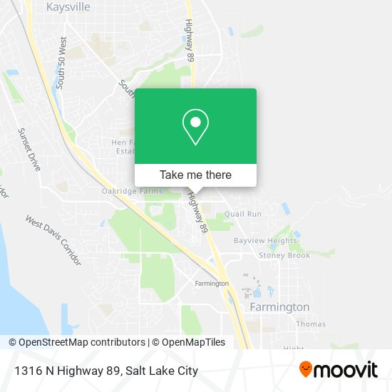Mapa de 1316 N Highway 89