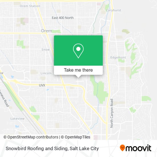 Snowbird Roofing and Siding map