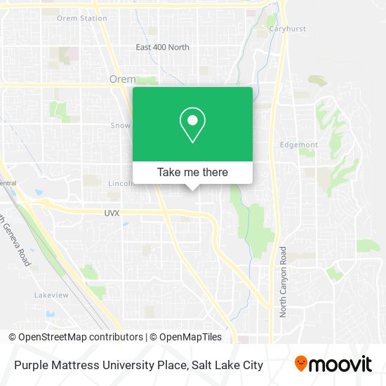 Purple Mattress University Place map