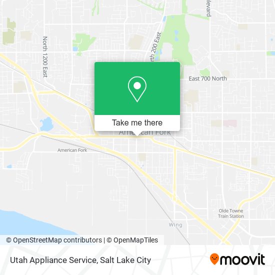 Utah Appliance Service map