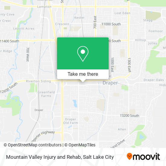 Mountain Valley Injury and Rehab map