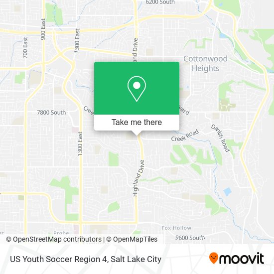 Mapa de US Youth Soccer Region 4