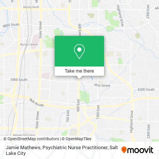 Mapa de Jamie Mathews, Psychiatric Nurse Practitioner
